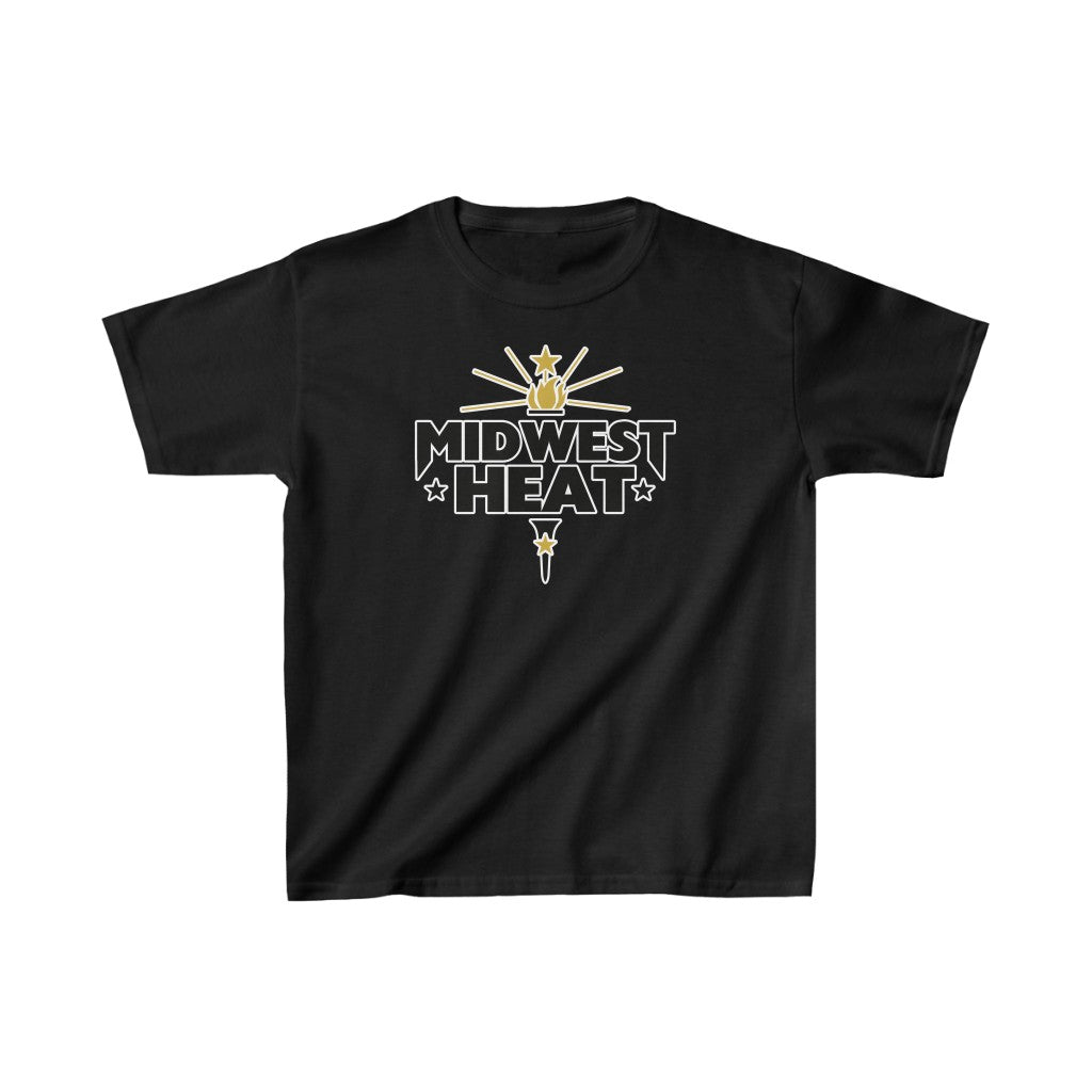 Midwest Heat - Gold Black Kids Heavy Tee