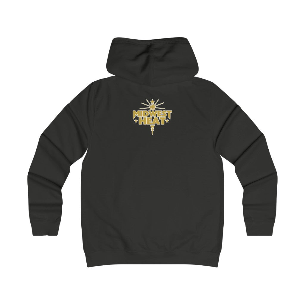 Midwest Heat -  Gold Scheme Girlie College Hoodie