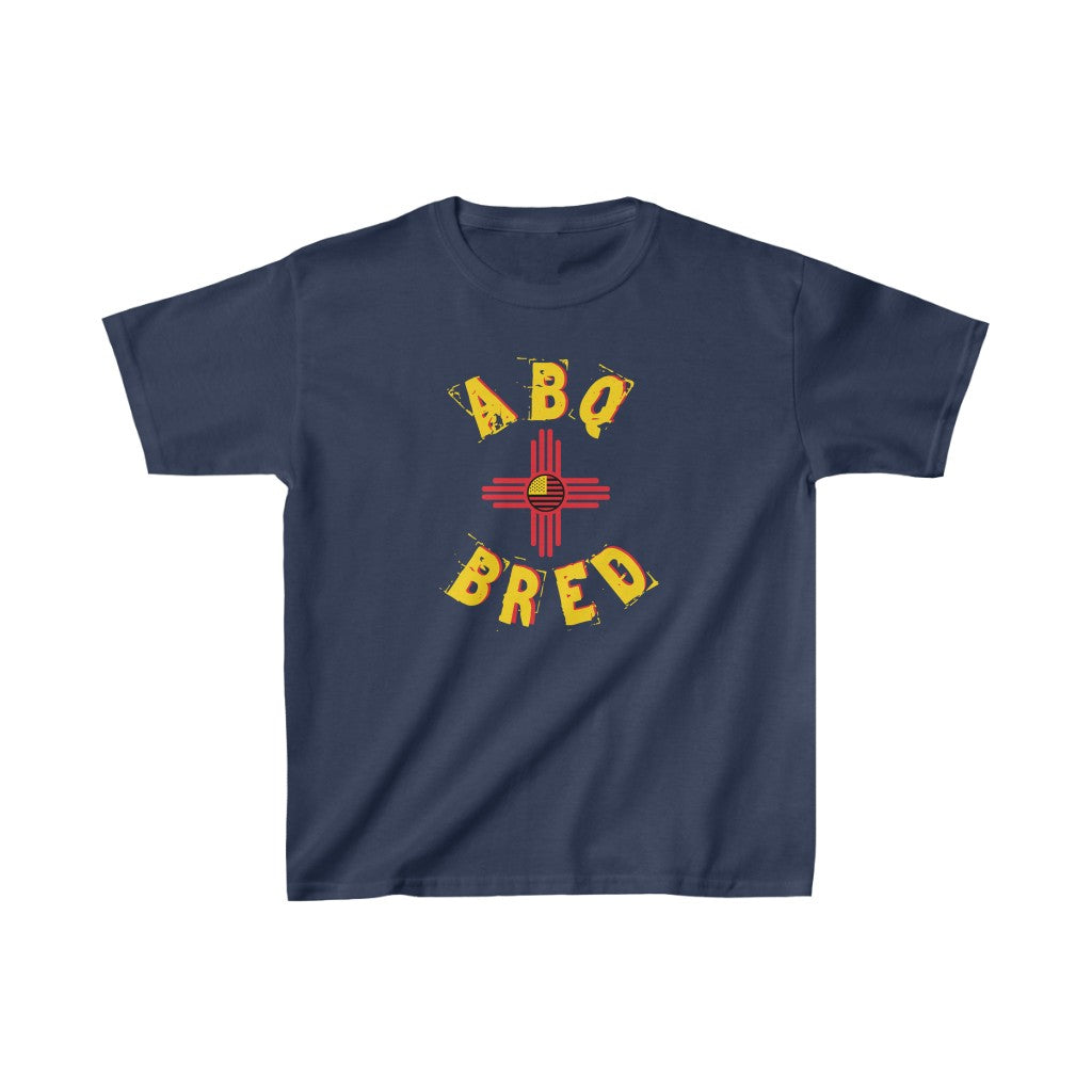 Albuquerque Bred - Yellow Red Scheme Kids Heavy Cotton Tee