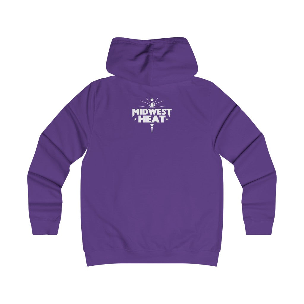 Midwest Heat - White Scheme Girlie College Hoodie