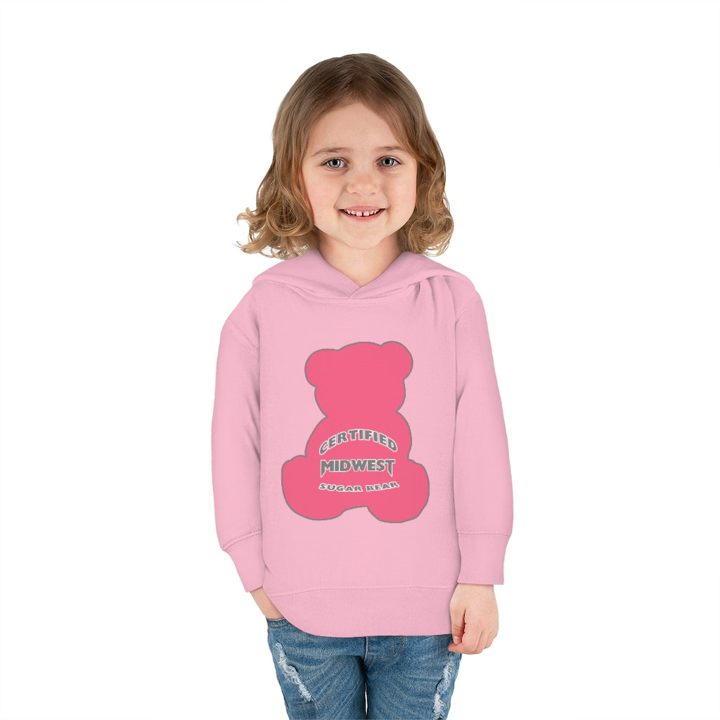 Certified Midwest Pink Sugar Bear Toddler Hoodie