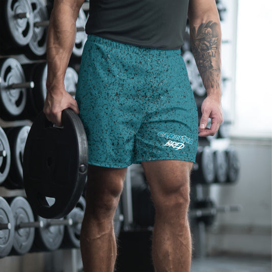 Carolina Bred - Aqua White Men's Athletic Long Shorts