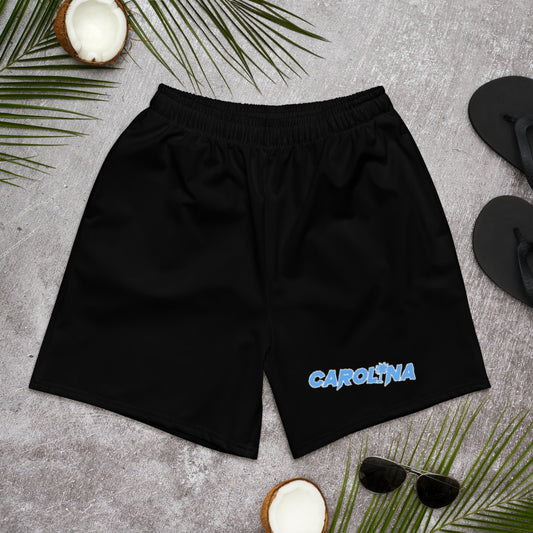 Carolina Black Blue Scheme Men's Athletic Long Shorts
