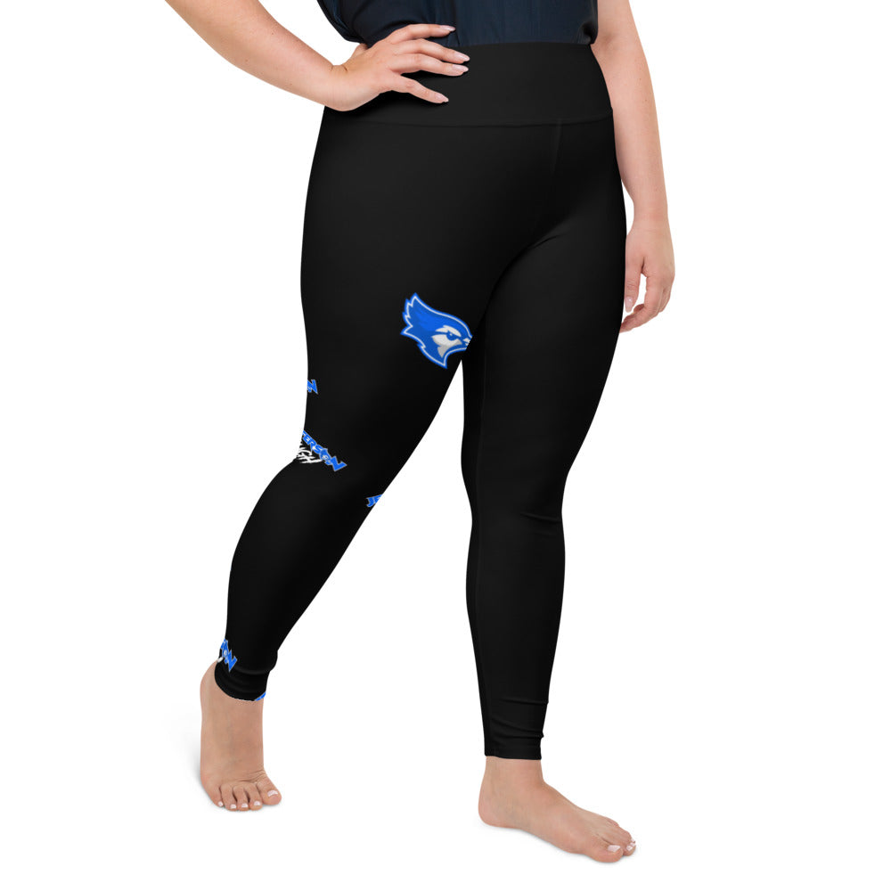 Jefferson Tough - Black All-Over Print Plus Size Leggings