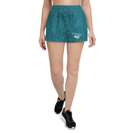 Carolina Bred - Aqua Dust Lady Athletic Short Shorts