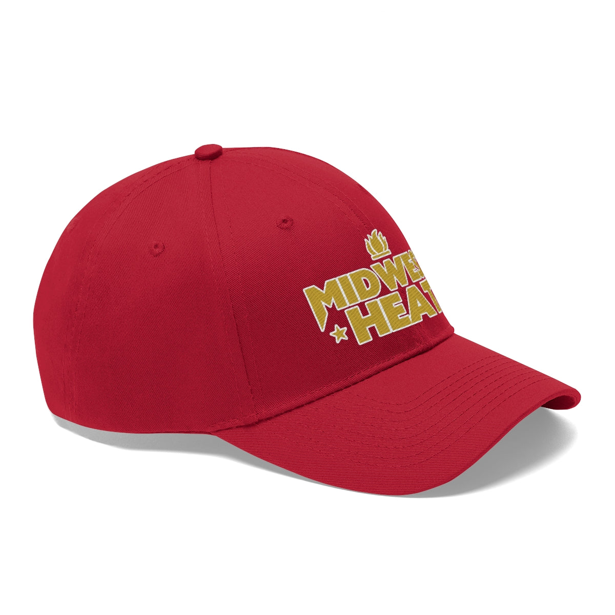 Midwest Heat - Gold Stitch Unisex Twill Hat
