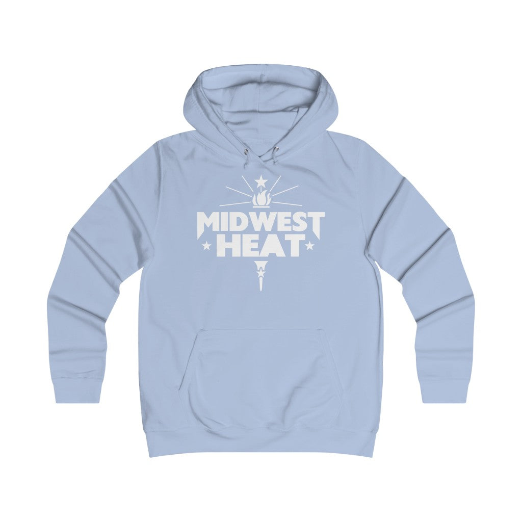 Midwest Heat - White Scheme Girlie College Hoodie
