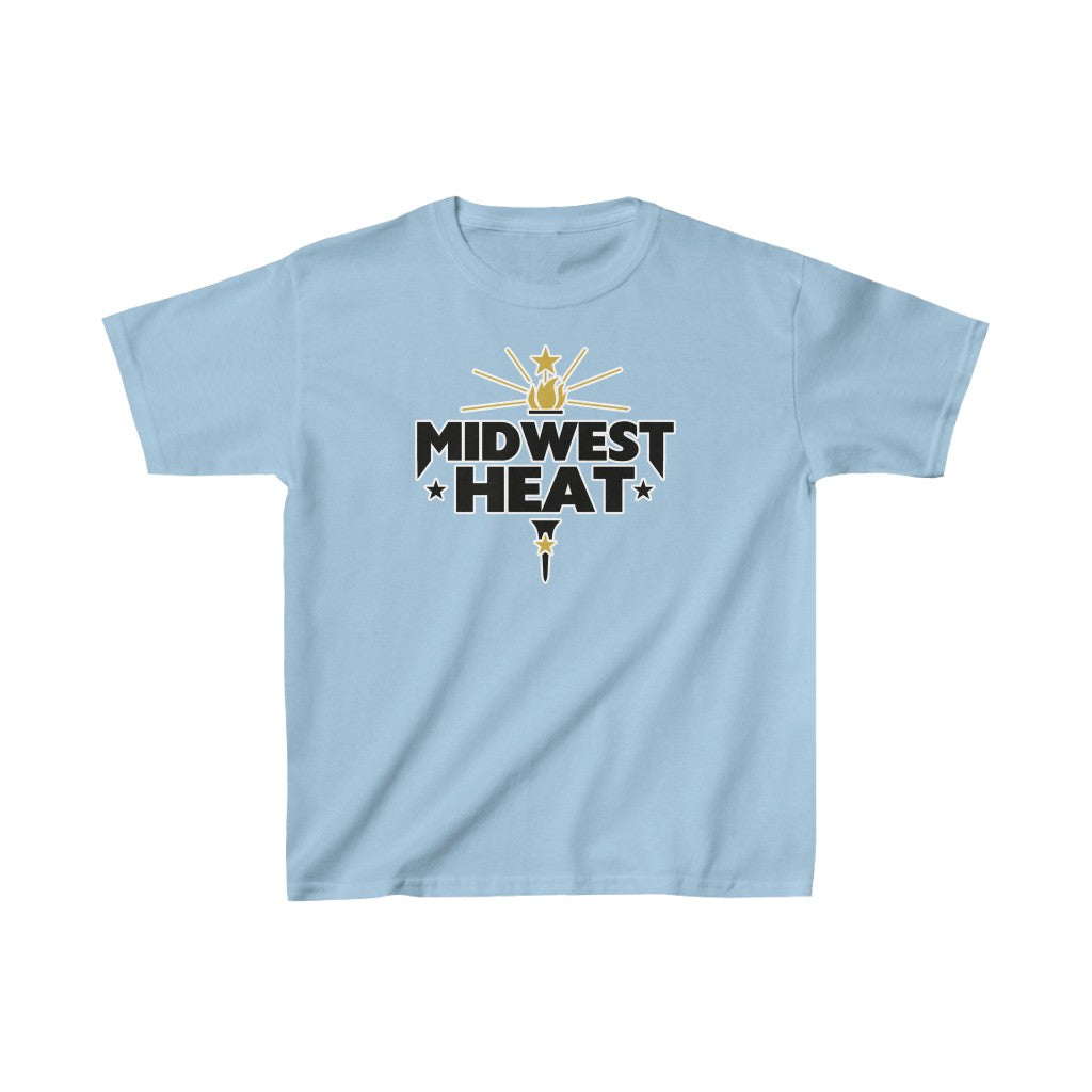 Midwest Heat - Gold Black Kids Heavy Tee
