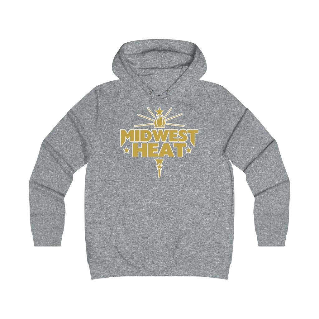 Midwest Heat -  Gold Scheme Girlie College Hoodie