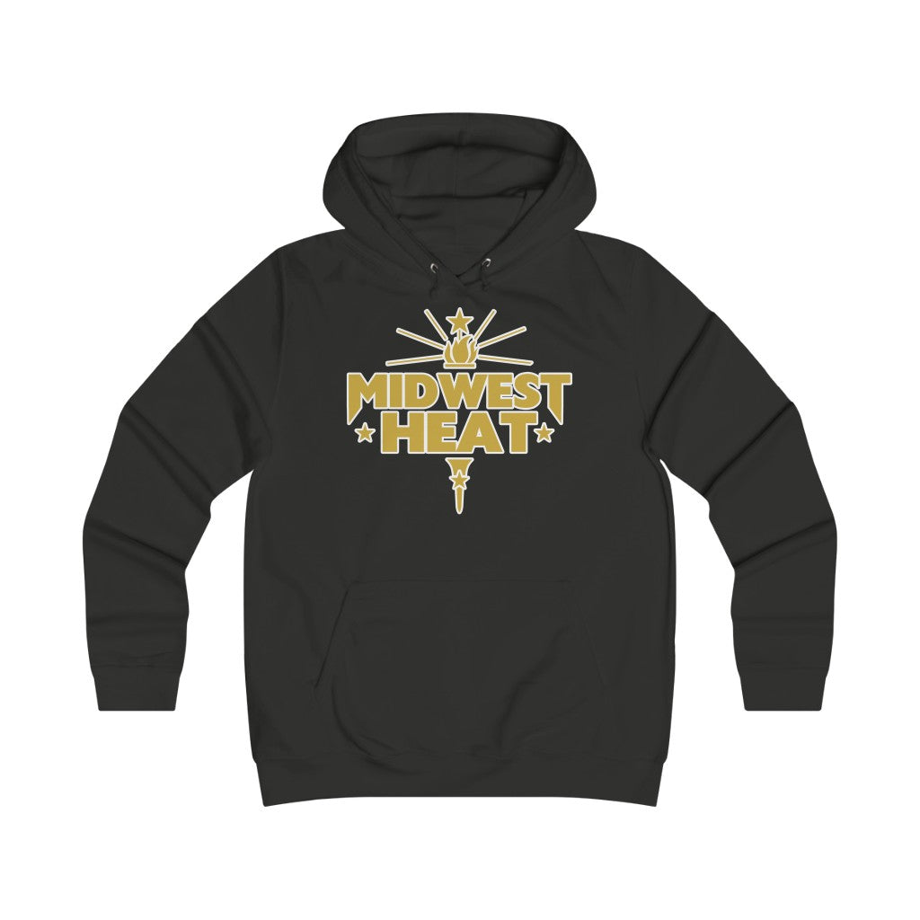 Midwest Heat -  Gold Scheme Girlie College Hoodie