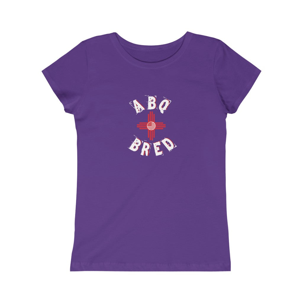 ABQ Bred - White/Red Girls Princess Tee
