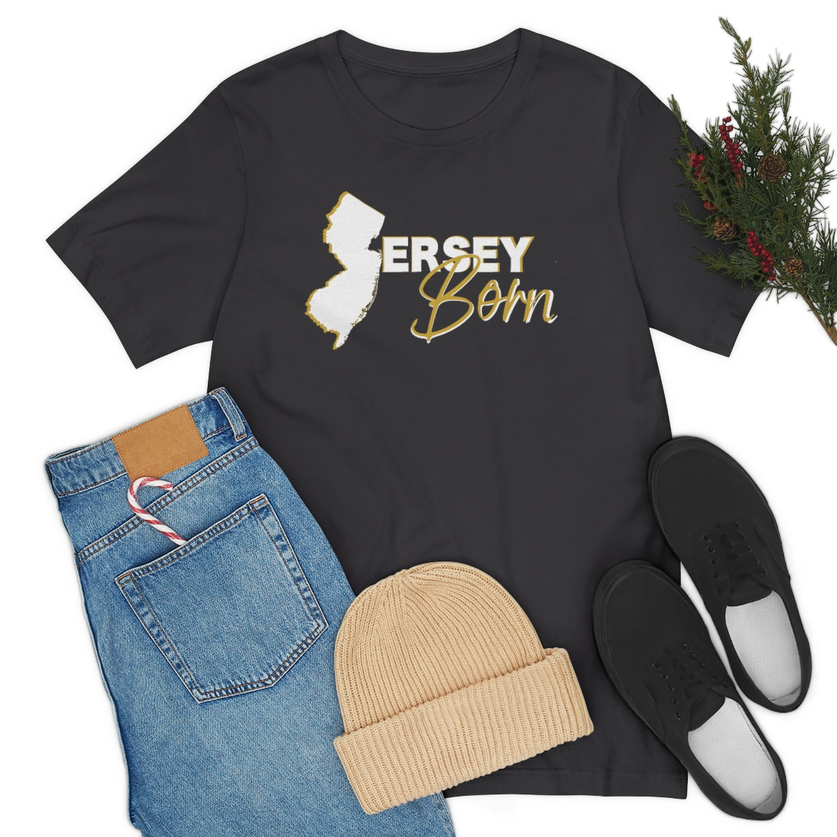 Jersey Born White Gold Scheme Tee - Unisex
