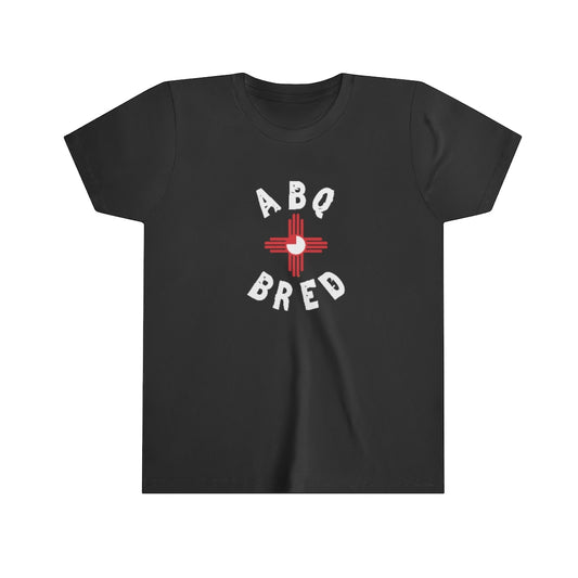 ABQ Bred - White Red Youth Short Sleeve Tee