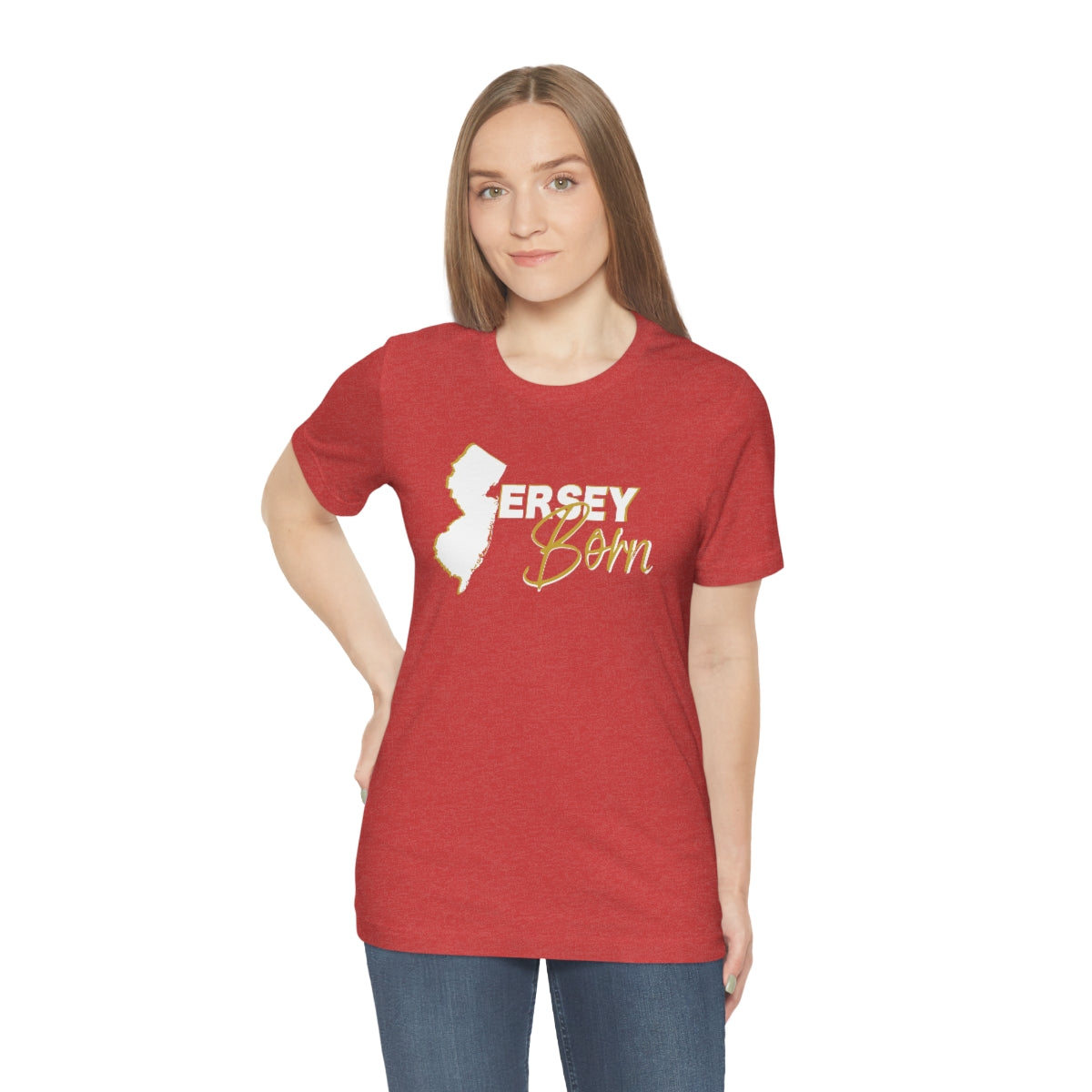 Jersey Born White Gold Scheme Tee - Unisex