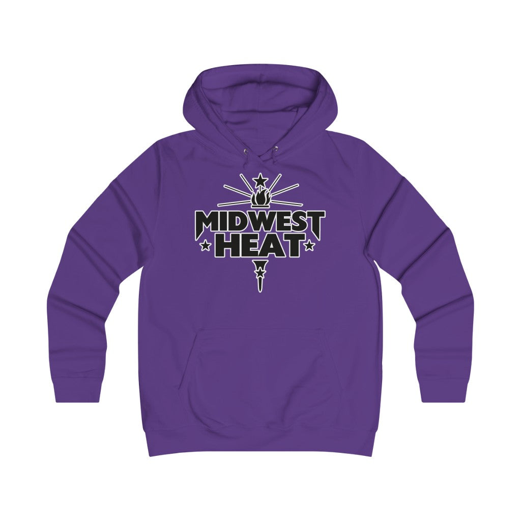Midwest Heat - Black Gold Scheme Girlie College Hoodie