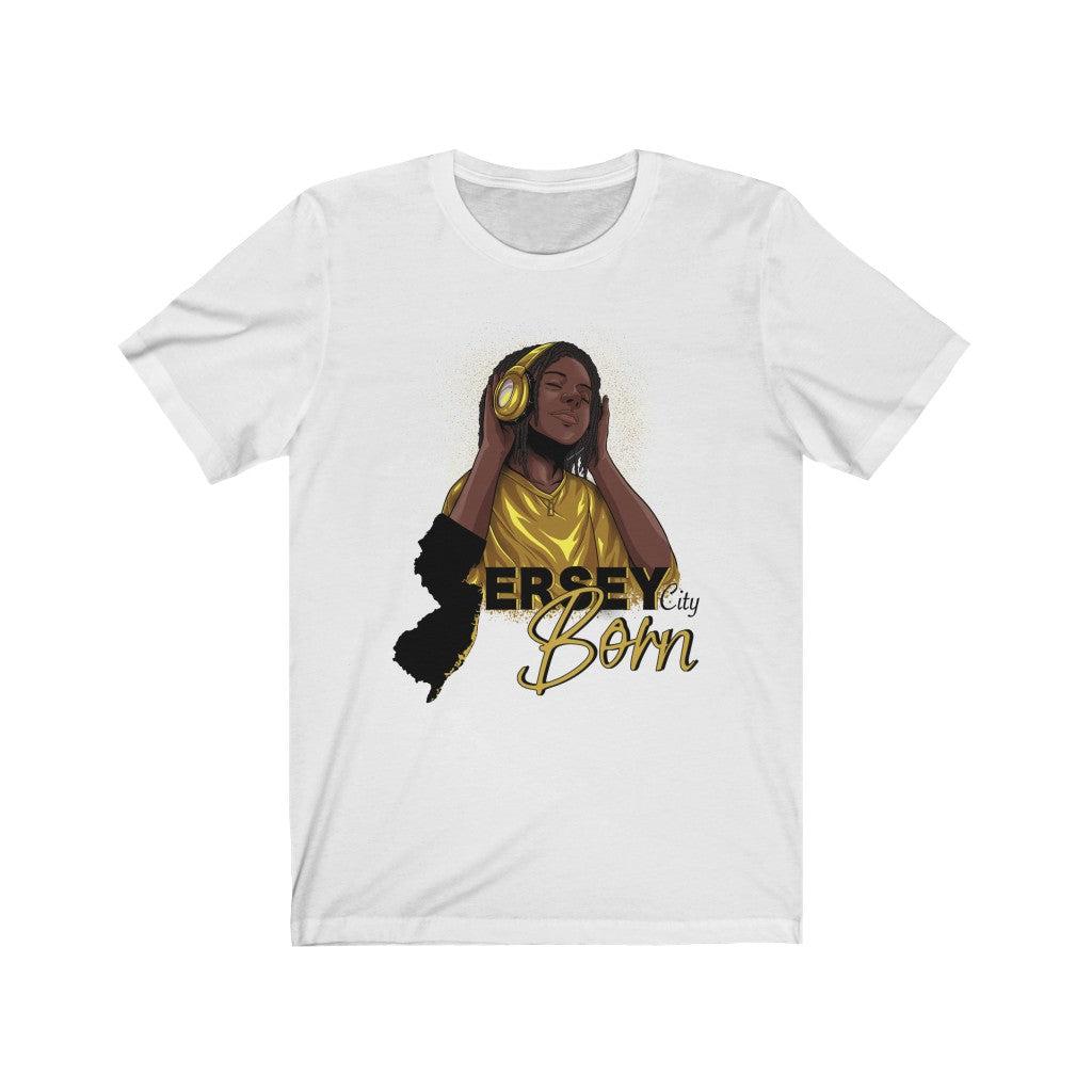 Jersey City Born - Black/Gold Locks Youth Locks Tee