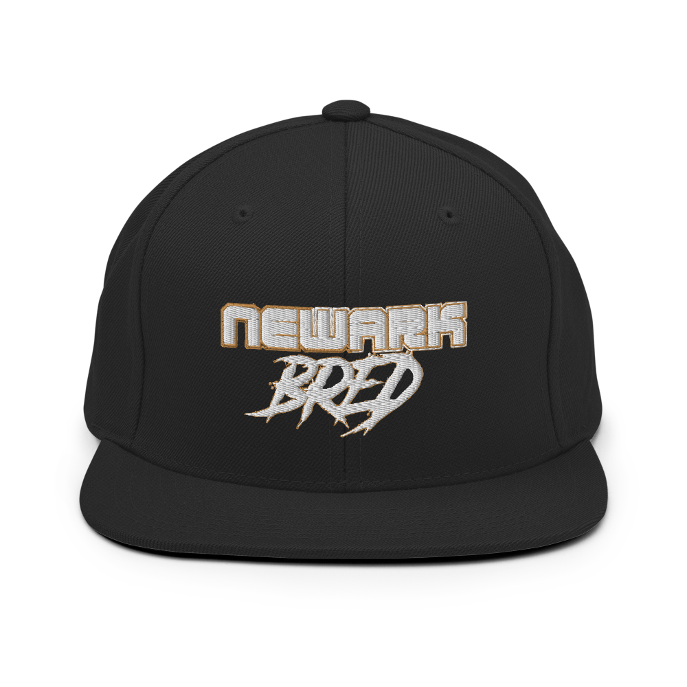 Newark Bred Gold Trim Snapback Hat