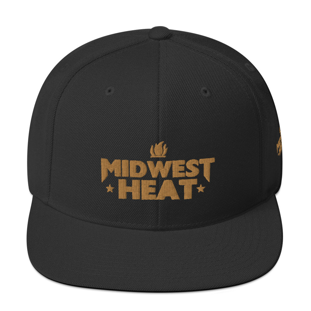 Midwest Heat - Gold Stitch Snapback Hat