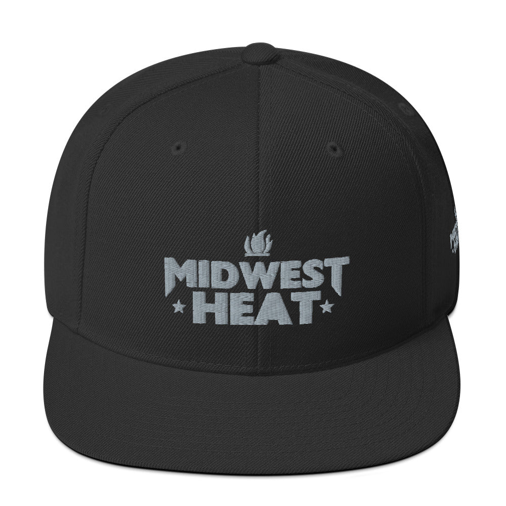 Midwest Heat - Gray Stitch Snapback Hat