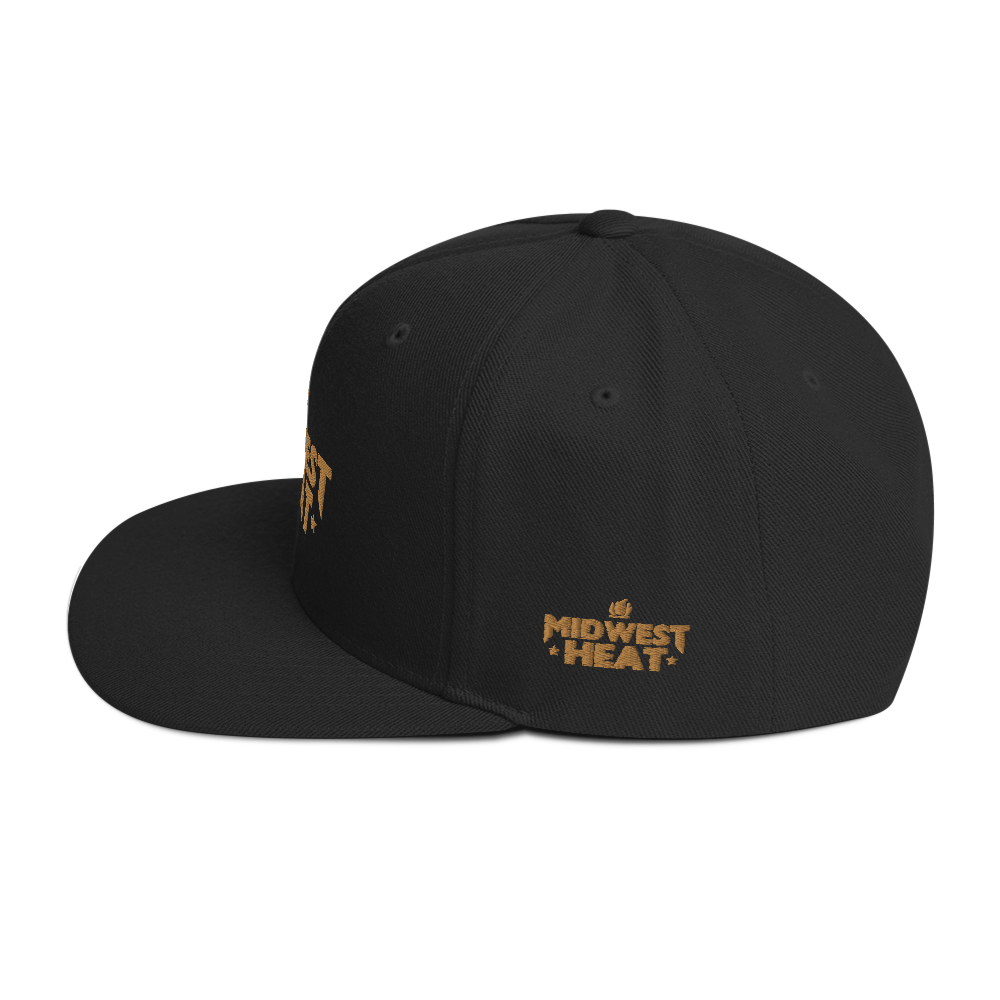 Midwest Heat - Gold Stitch Snapback Hat