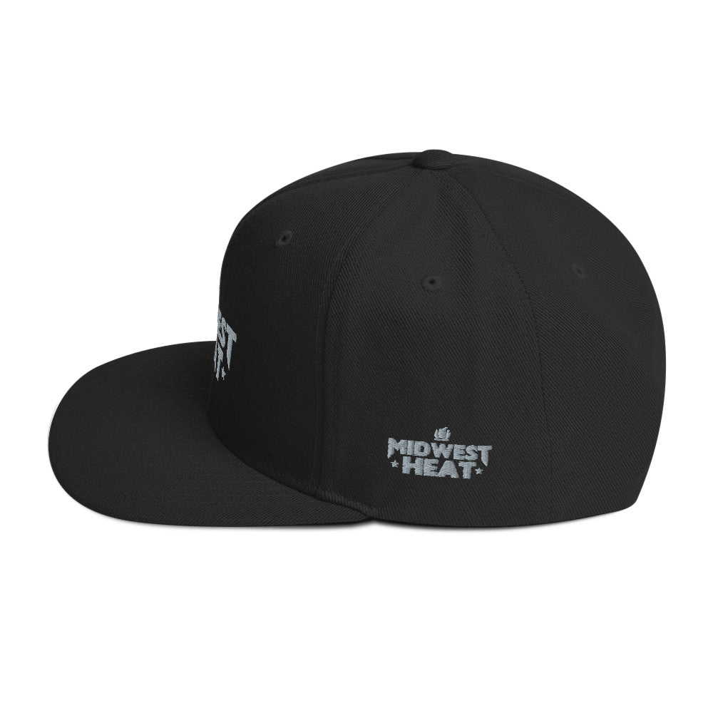 Midwest Heat - Gray Stitch Snapback Hat