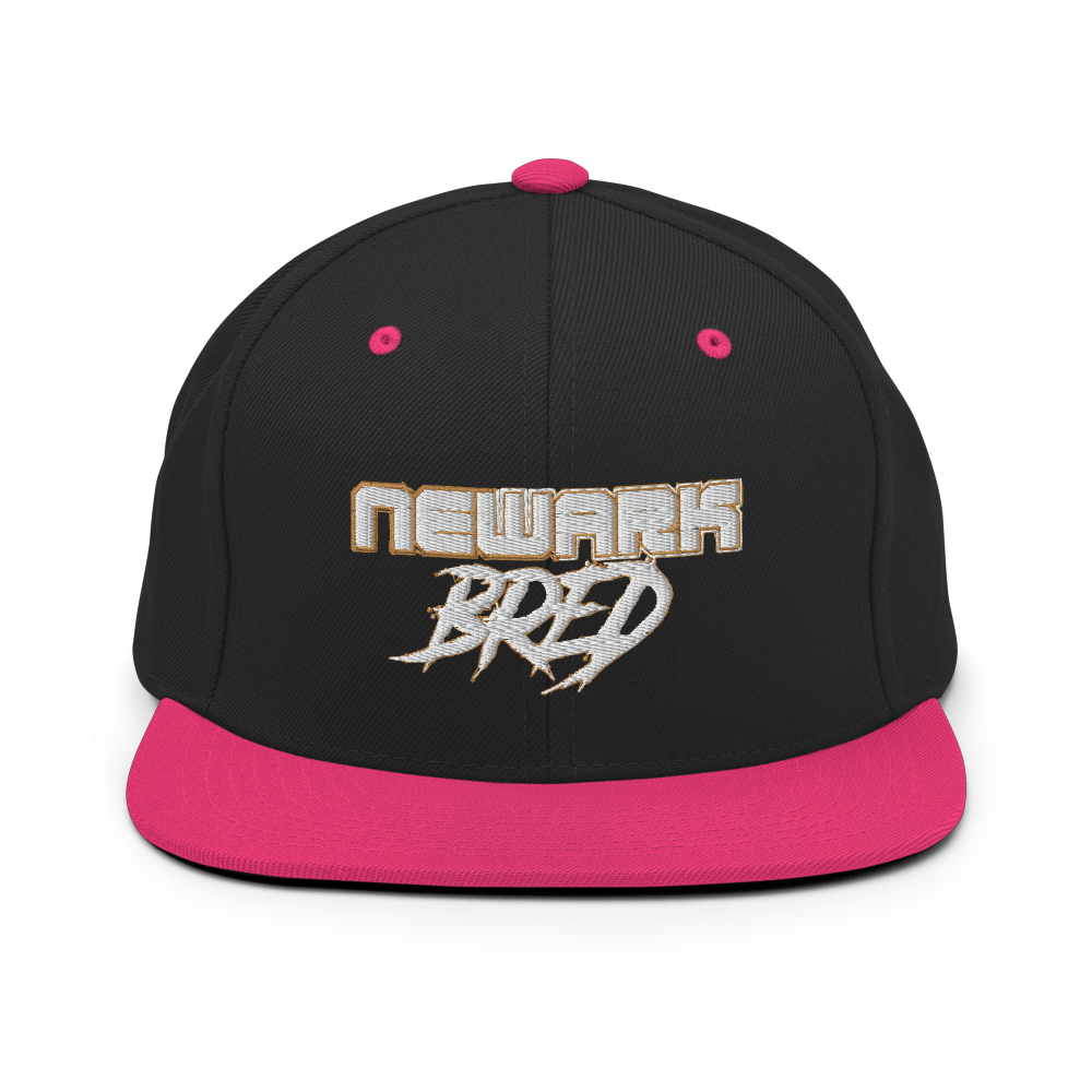 Newark Bred Gold Trim Snapback Hat