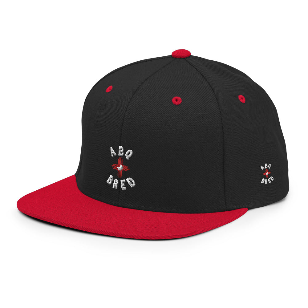 ABQ Bred - White Red Snapback Hat