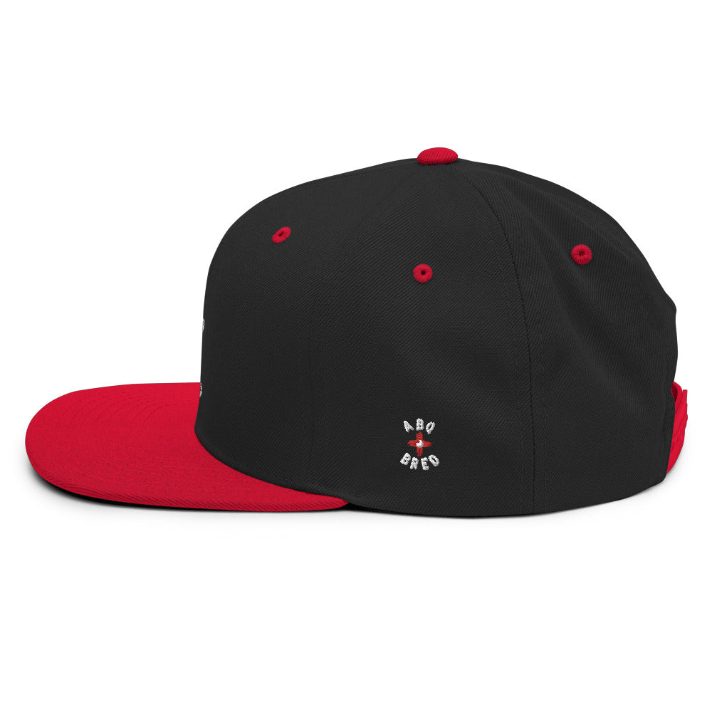 ABQ Bred - White Red Snapback Hat