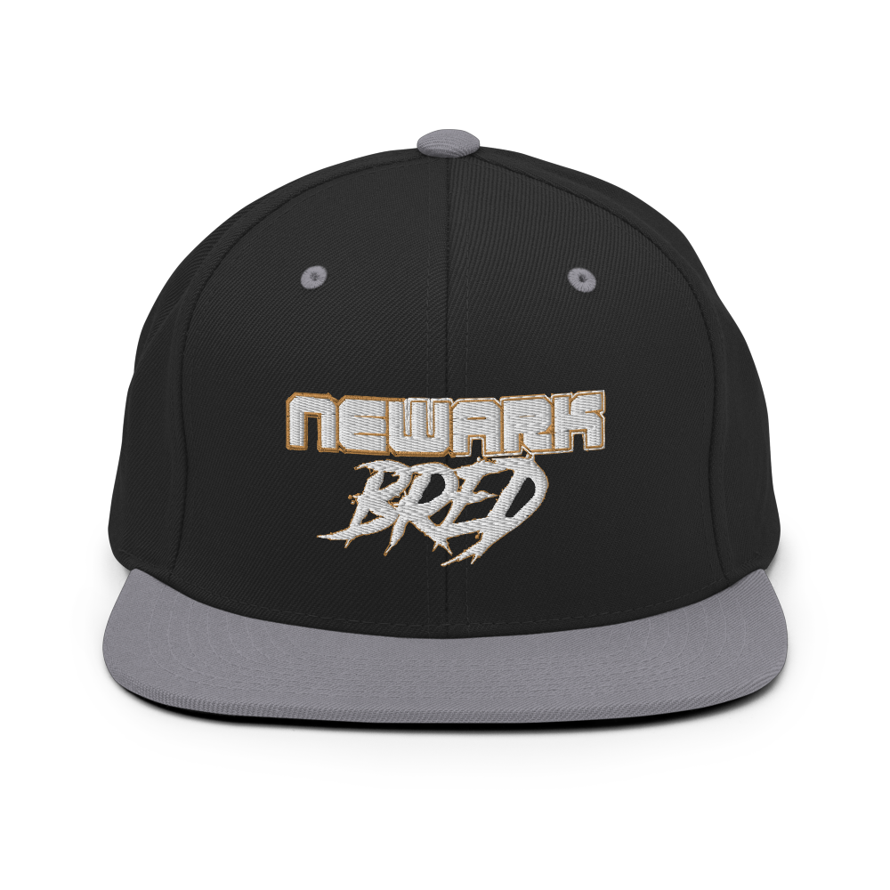 Newark Bred Gold Trim Snapback Hat