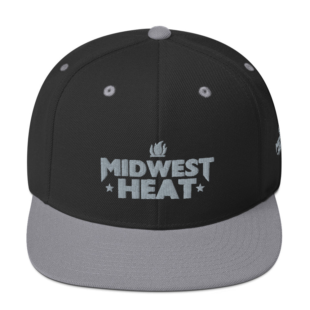 Midwest Heat - Gray Stitch Snapback Hat