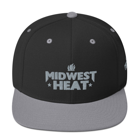 Midwest Heat - Gray Stitch Snapback Hat