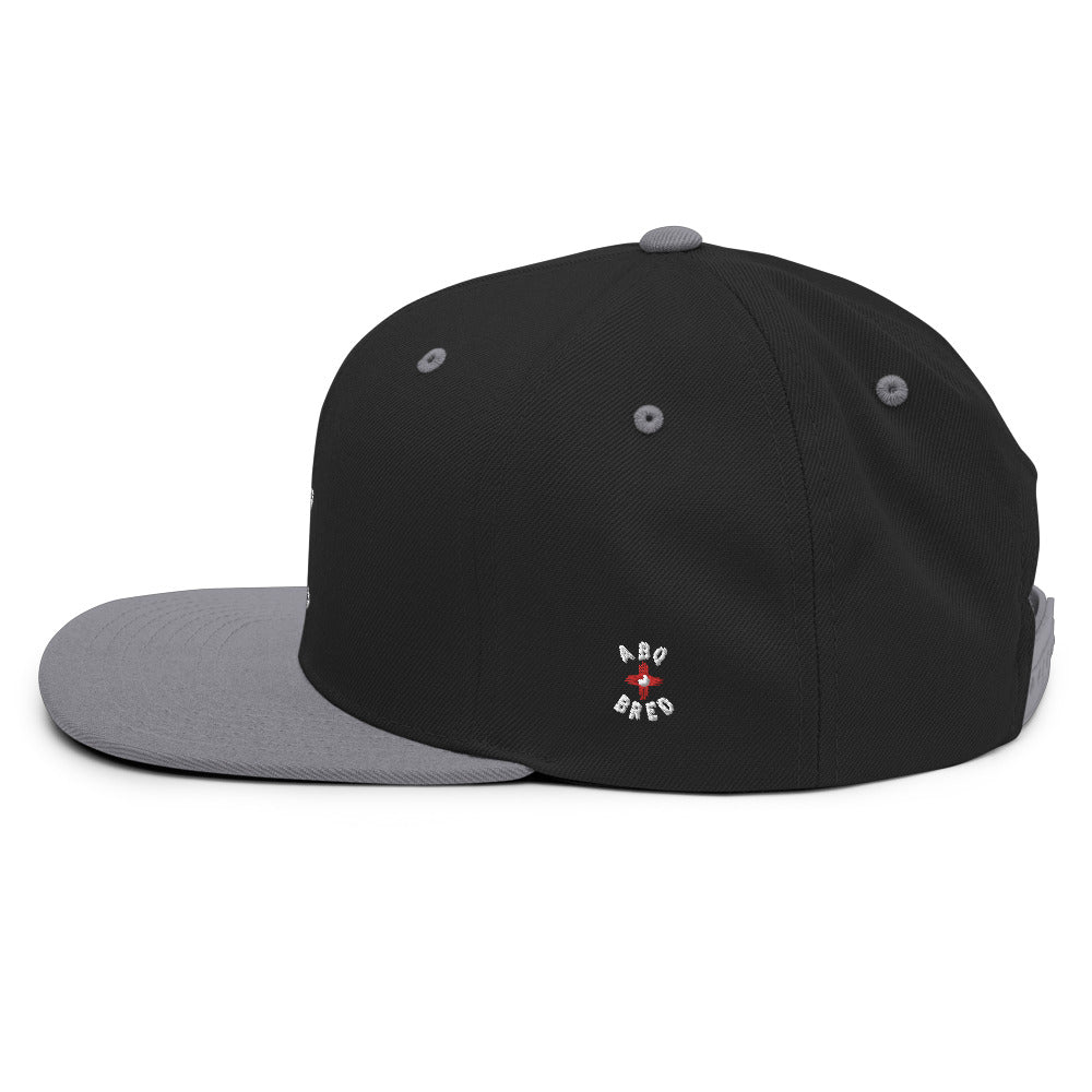 ABQ Bred - White Red Snapback Hat