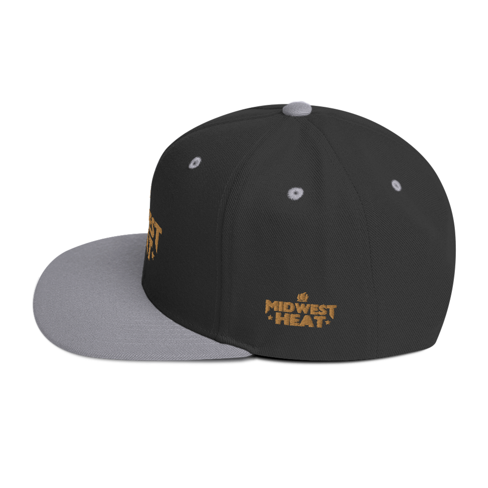 Midwest Heat - Gold Stitch Snapback Hat