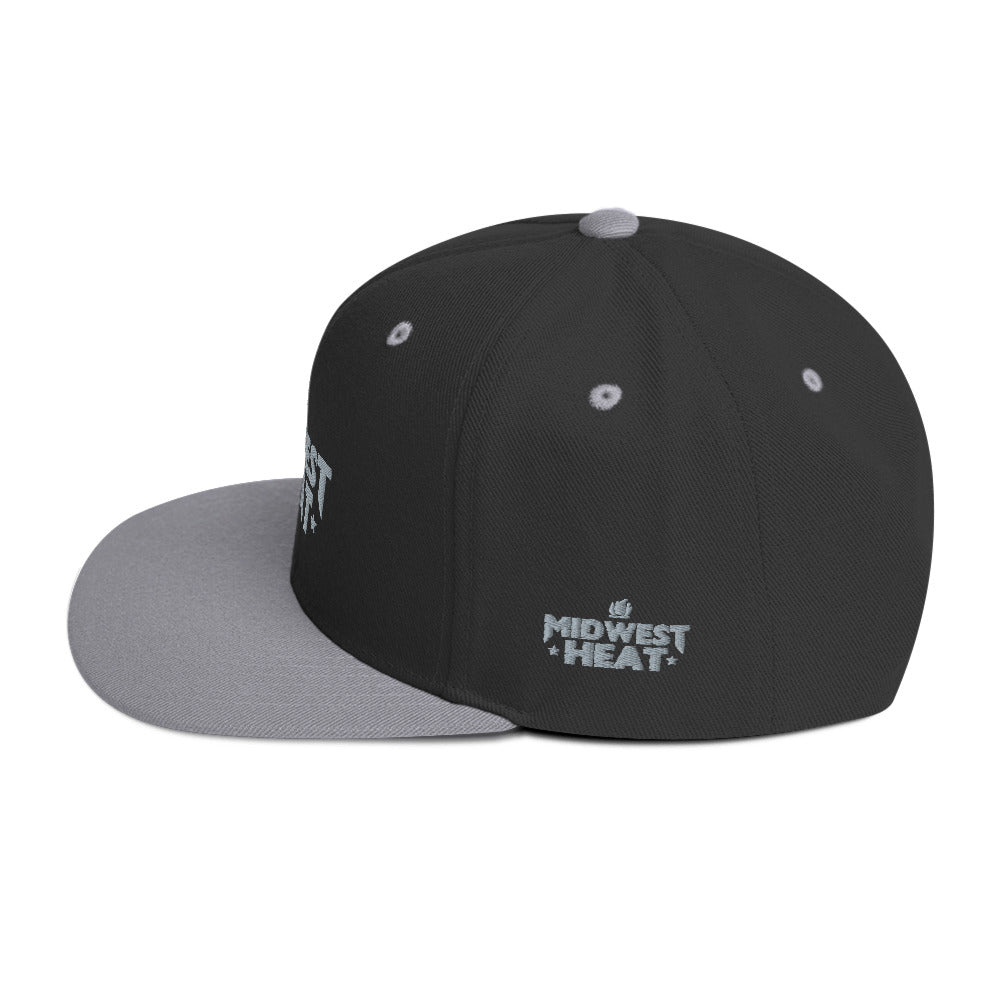 Midwest Heat - Gray Stitch Snapback Hat