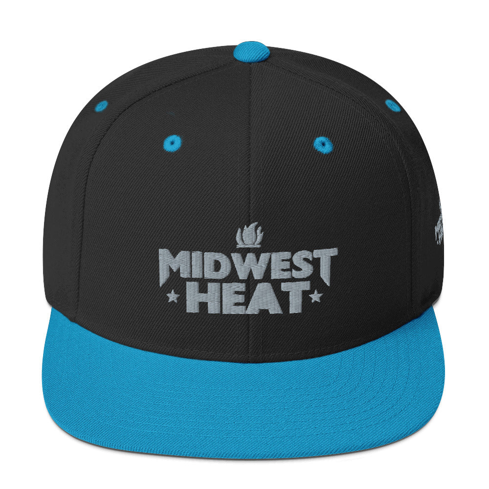 Midwest Heat - Gray Stitch Snapback Hat