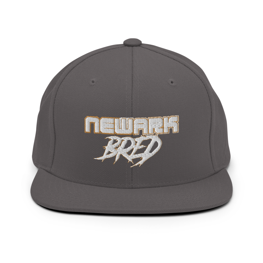 Newark Bred Gold Trim Snapback Hat