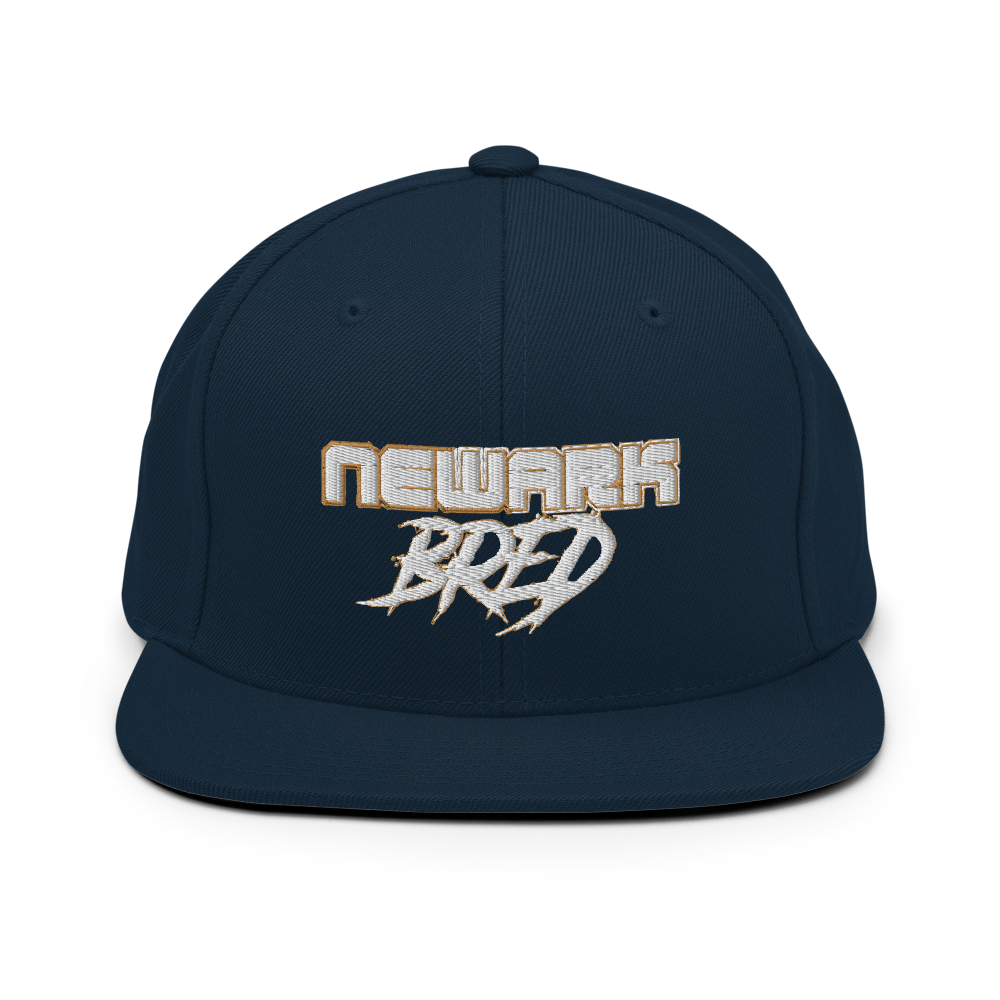 Newark Bred Gold Trim Snapback Hat