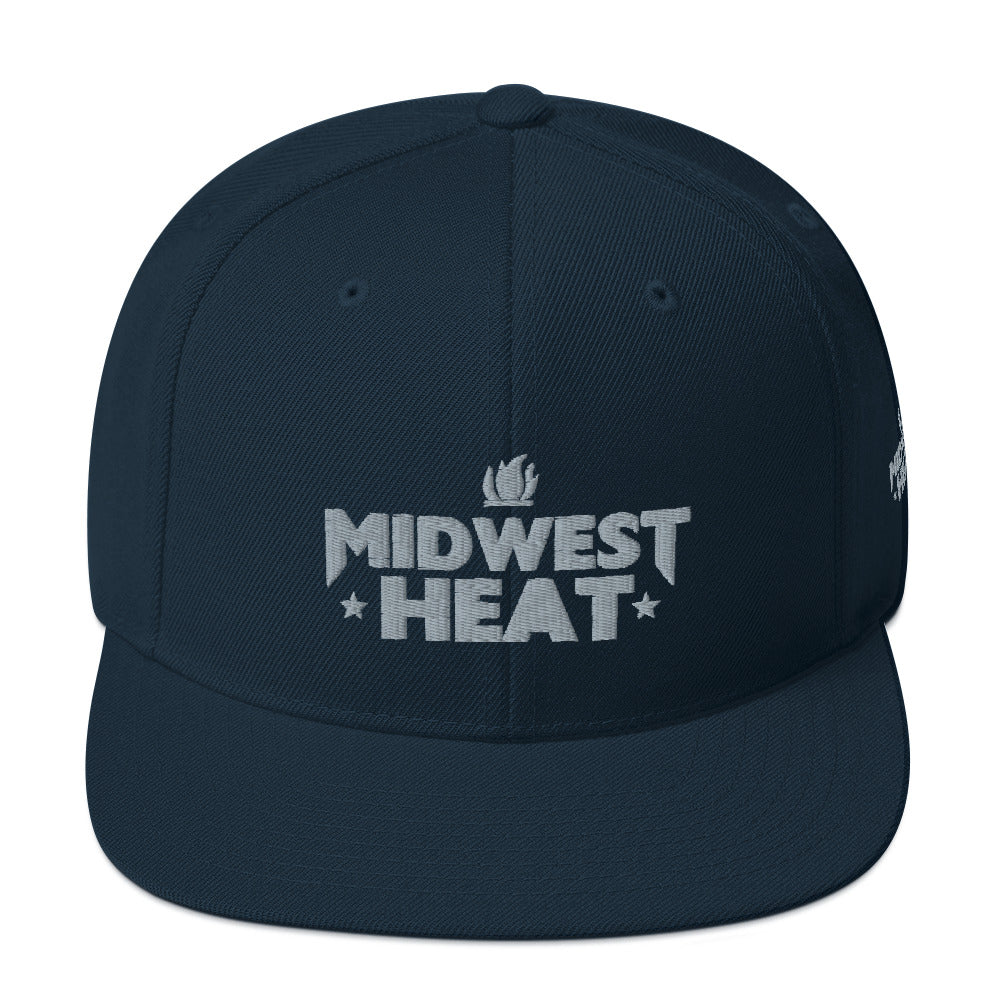 Midwest Heat - Gray Stitch Snapback Hat