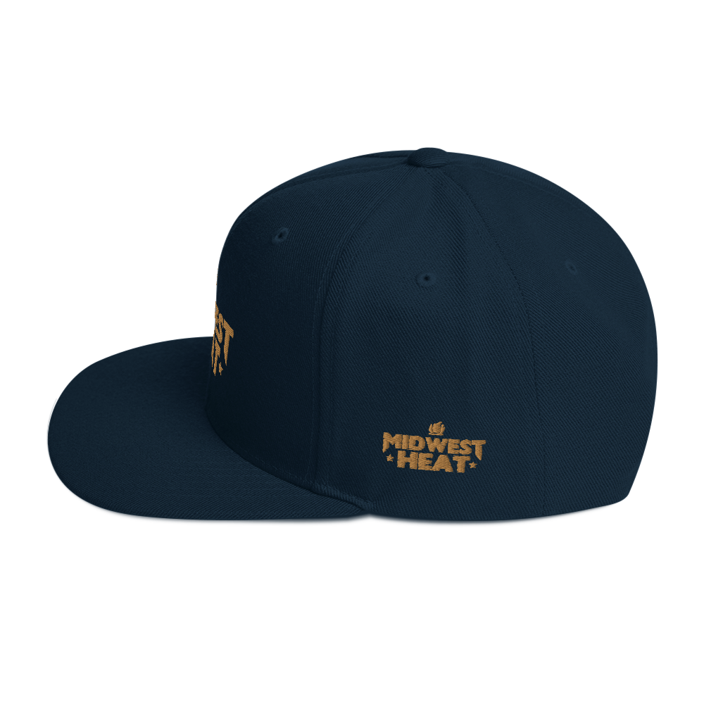 Midwest Heat - Gold Stitch Snapback Hat