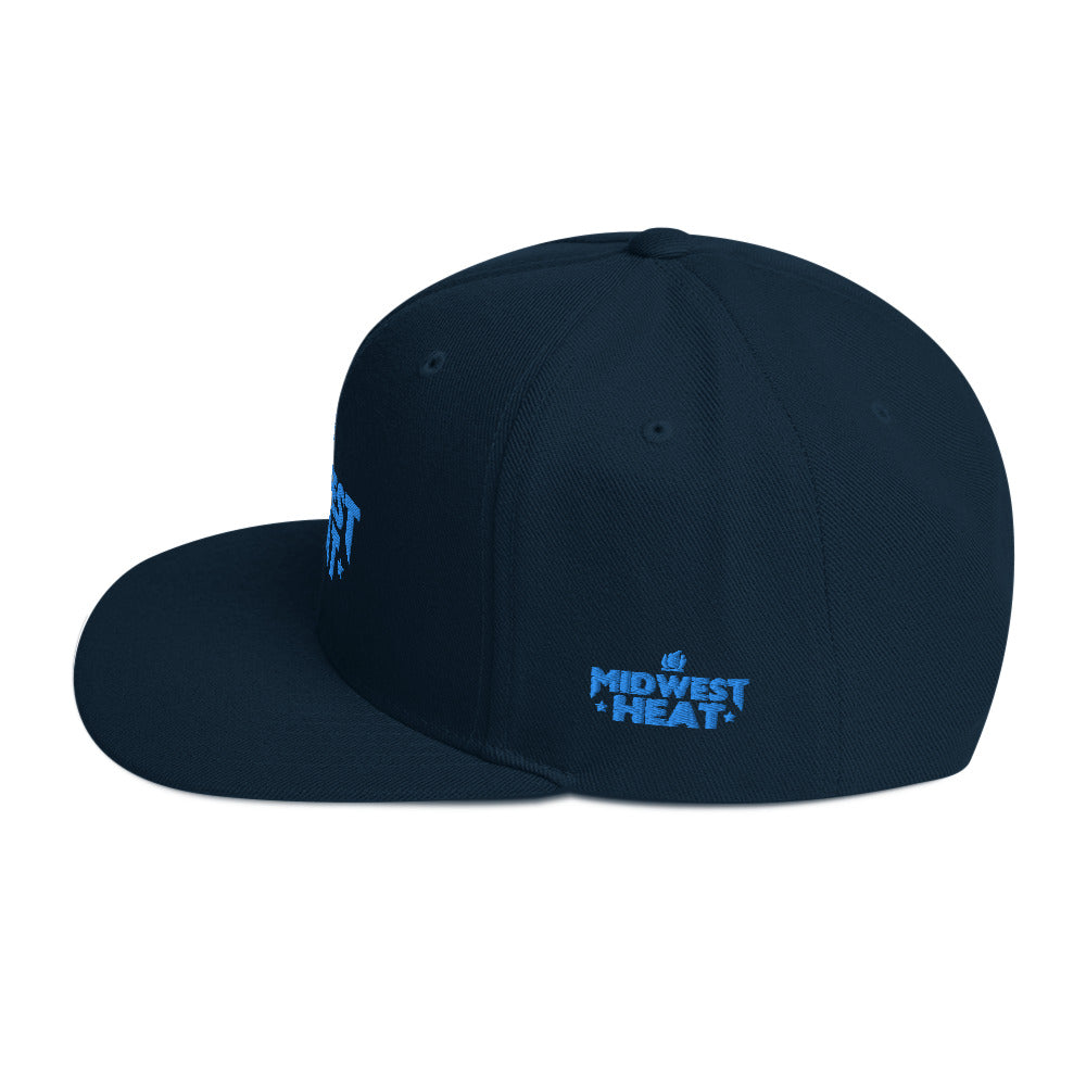 Midwest Heat - Blue Stitch Snapback Hat