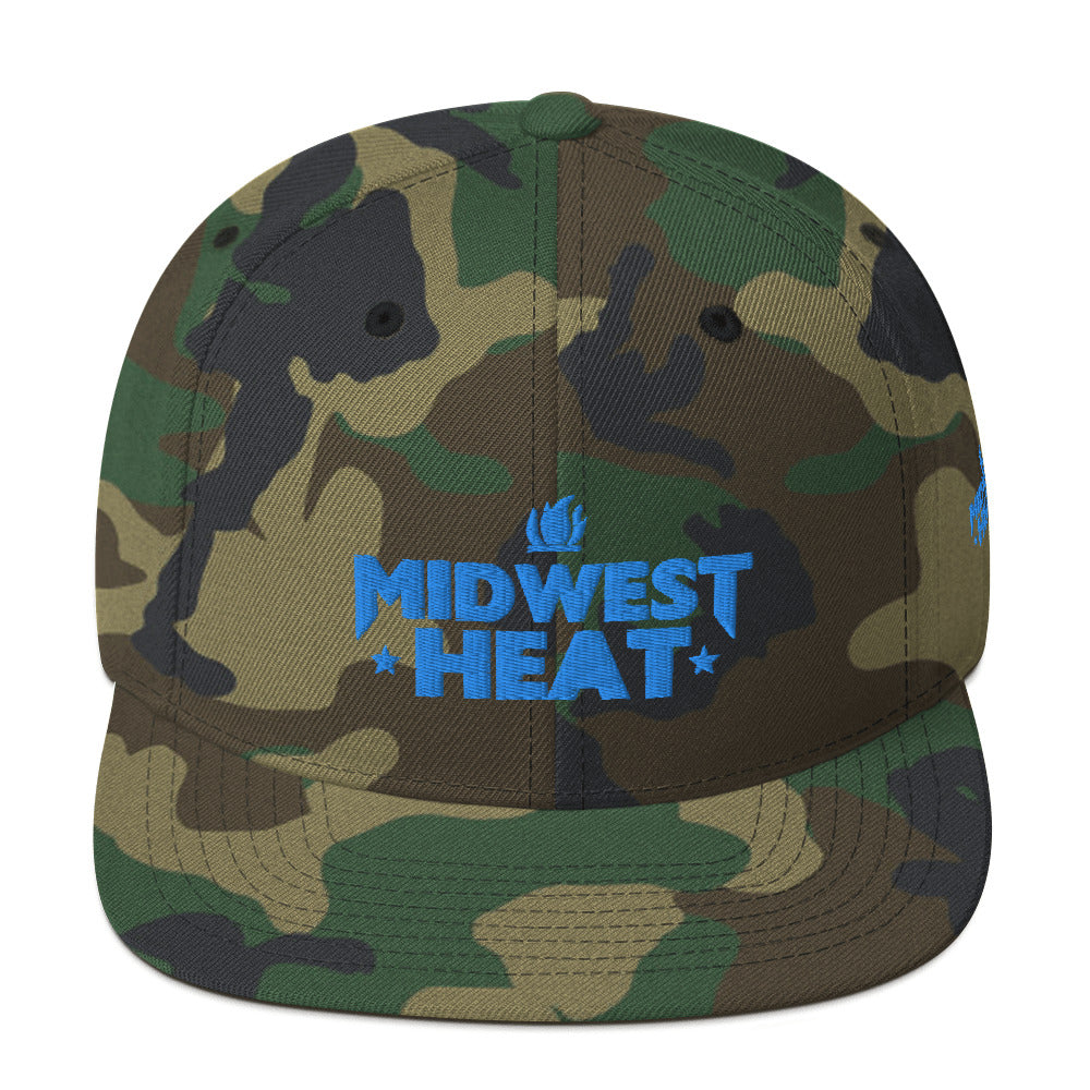 Midwest Heat - Blue Stitch Snapback Hat