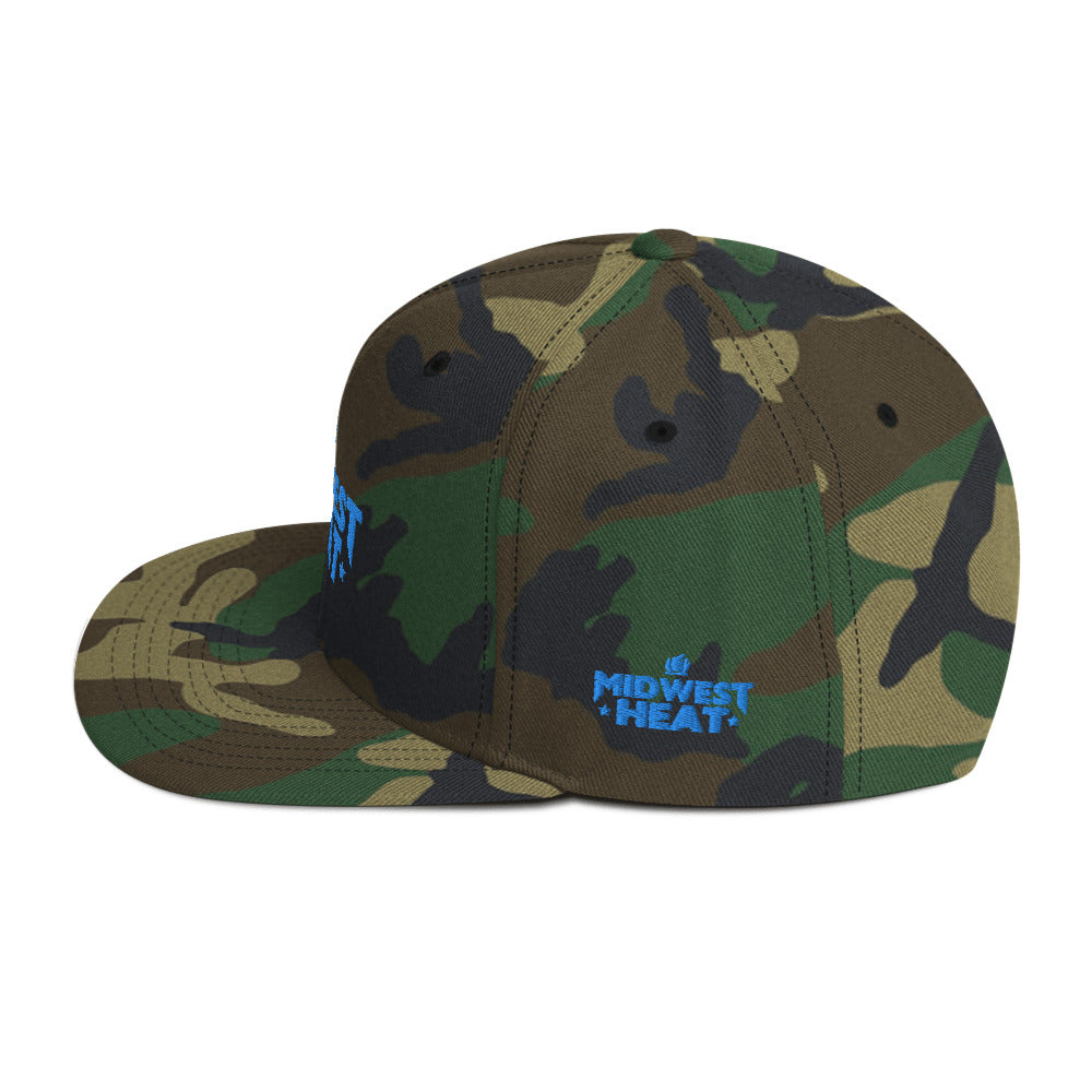 Midwest Heat - Blue Stitch Snapback Hat