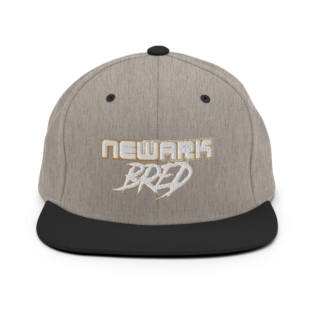 Newark Bred Gold Trim Snapback Hat