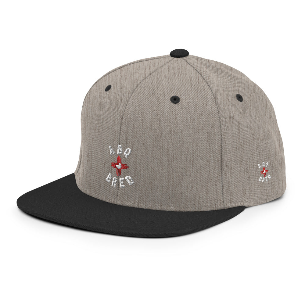 ABQ Bred - White Red Snapback Hat