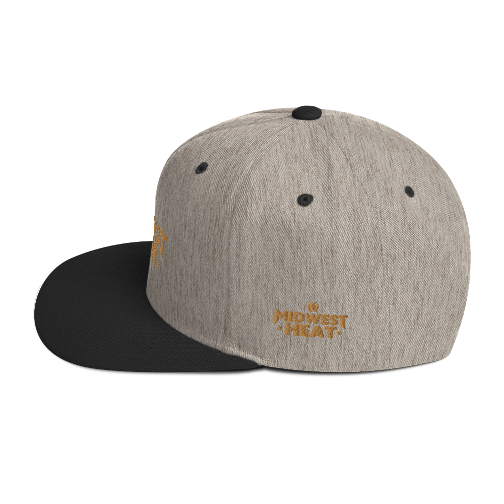 Midwest Heat - Gold Stitch Snapback Hat