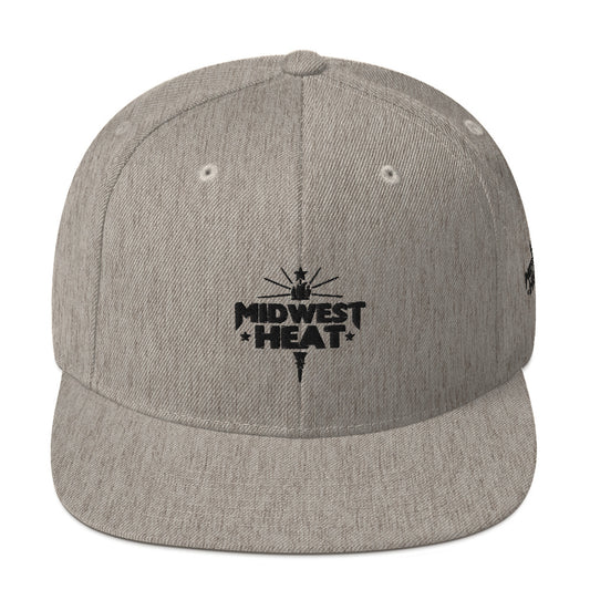 Midwest Heat - Black Stitch Snapback Hat