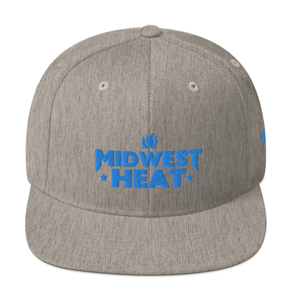 Midwest Heat - Blue Stitch Snapback Hat
