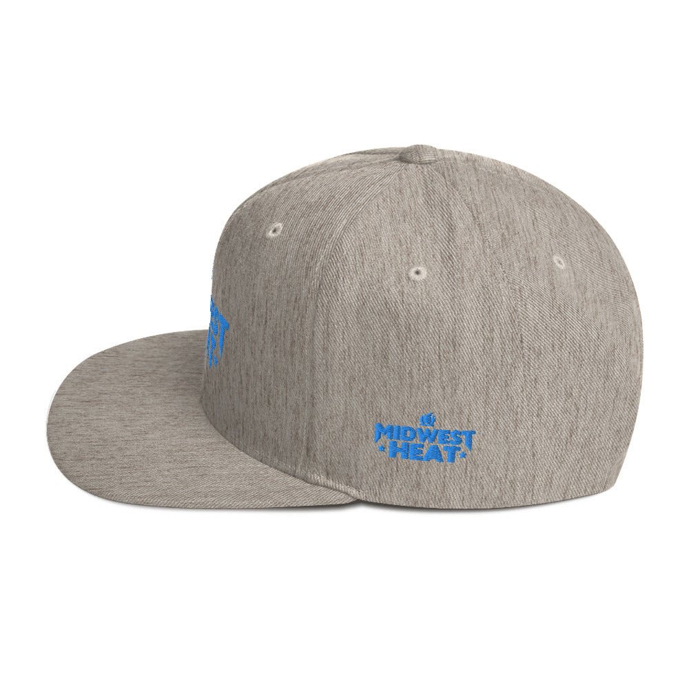 Midwest Heat - Blue Stitch Snapback Hat