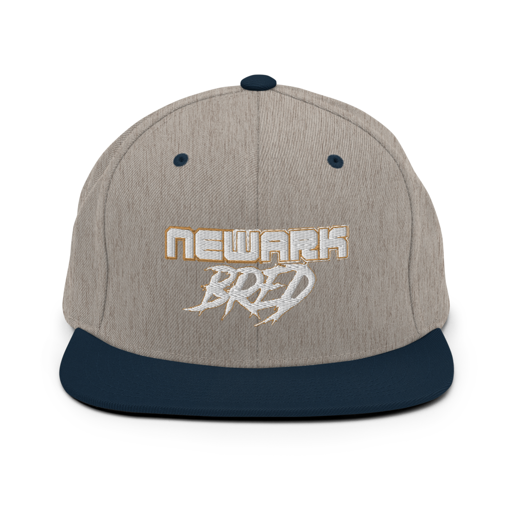 Newark Bred Gold Trim Snapback Hat