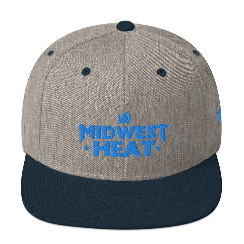 Midwest Heat - Blue Stitch Snapback Hat